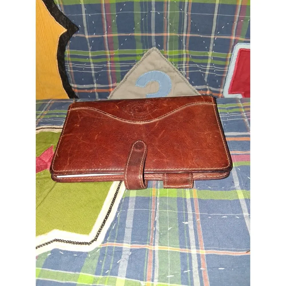 VTG Ghurka Original Collection Leather Agenda Ring Binder Organizer Planner...